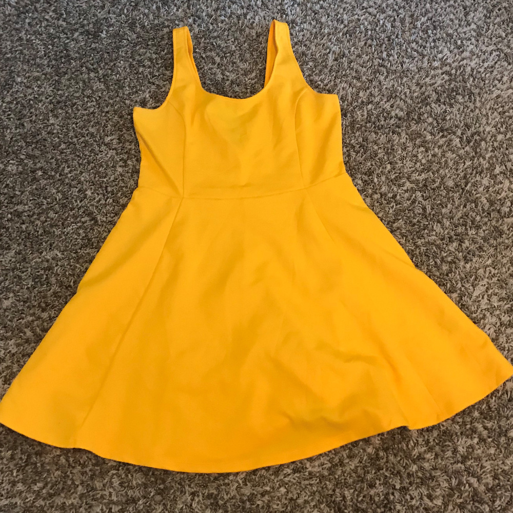 H&M Yellow Skater Dress